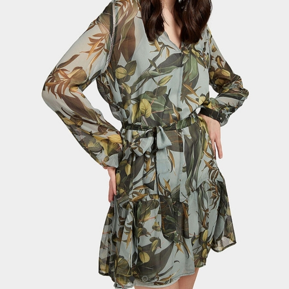 New Guess Veronica Chiffon Dress - Picture 3 of 6